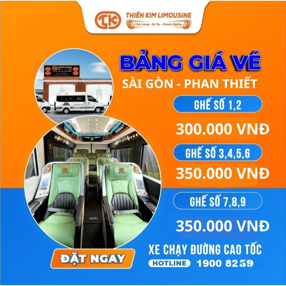 Giá xe limousine sài gòn Phan Thiết và ngược lại