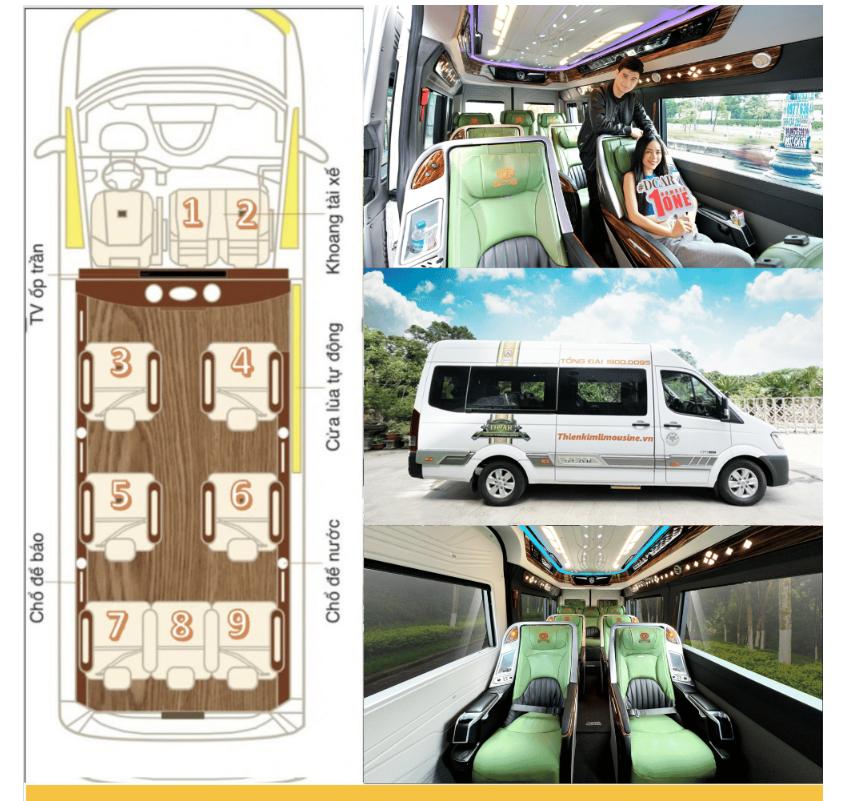 sơ đồ chỗ ngồi xe limousine sài gòn phan thiết