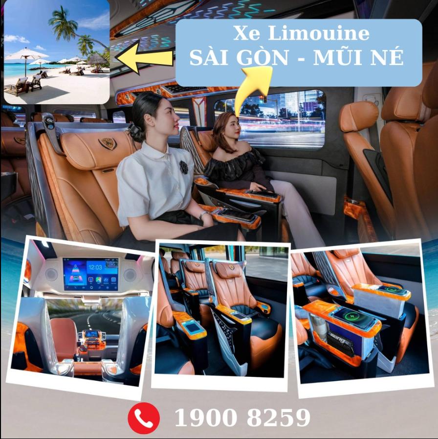 nội thất xe limousine tuyến Sài Gòn – Phan Thiết