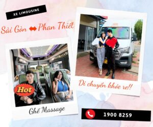 Review nội thất xe limousine tuyến Sài Gòn – Phan Thiết: ghế da thật, massage, chỉnh điện, TV 32 inch, wifi 4G, sạc điện thoại